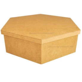 Caixa Sextavada Tampa Sapato 38x11 MDF Madeira Marpax 01un