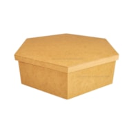 Caixa Sextavada Tampa Sapato 38X11 Mdf Madeira Marpax