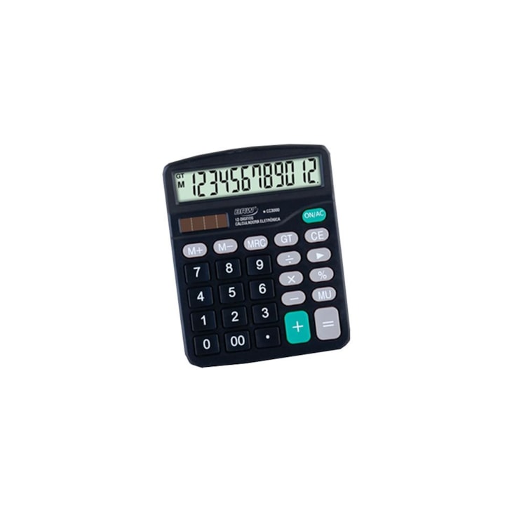 Calculadora de Mesa Média 12 Dígitos Preta Cc3000 BRW 01un
