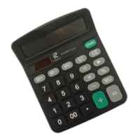 Calculadora Grande de Mesa Preto 15x12cm com 12 dígitos