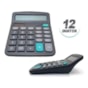 Calculadora Grande de Mesa Preto 15x12cm com 12 dígitos