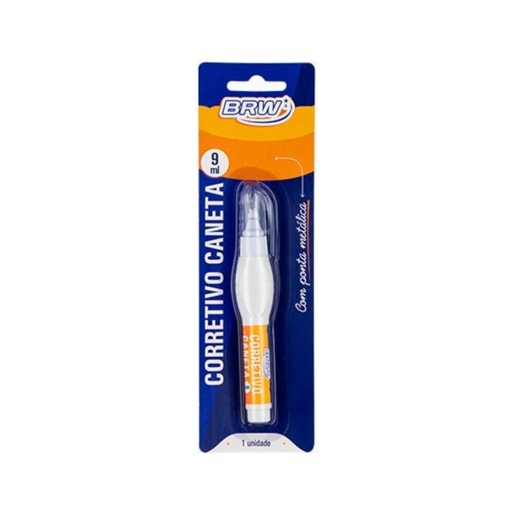 Caneta Corretiva 9ml Líquido Oval BRW 01 unidade