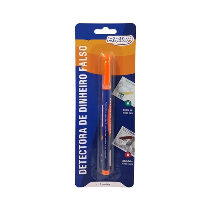 Caneta Detectora de Dinheiro Falso 11x172mm BRW com 01un