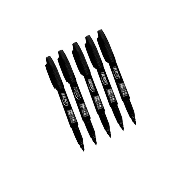 Caneta para CD DVD Permanente Preto BRW 12un