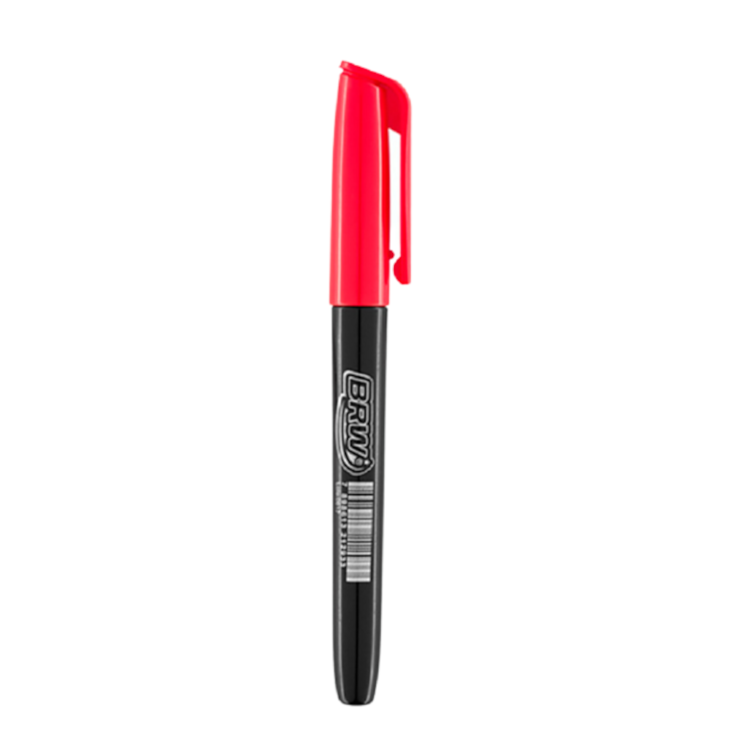 Caneta para CD DVD Permanente Vermelho BRW 12un