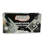 Caneta para CD DVD Retroprojetor Ponta Dupla Preto BRW 12un