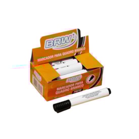 Caneta para Quadro Branco Preto Ponta Redonda BRW com 12un