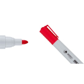 Caneta para Quadro Branco Vermelho ponta redonda BRW 12un