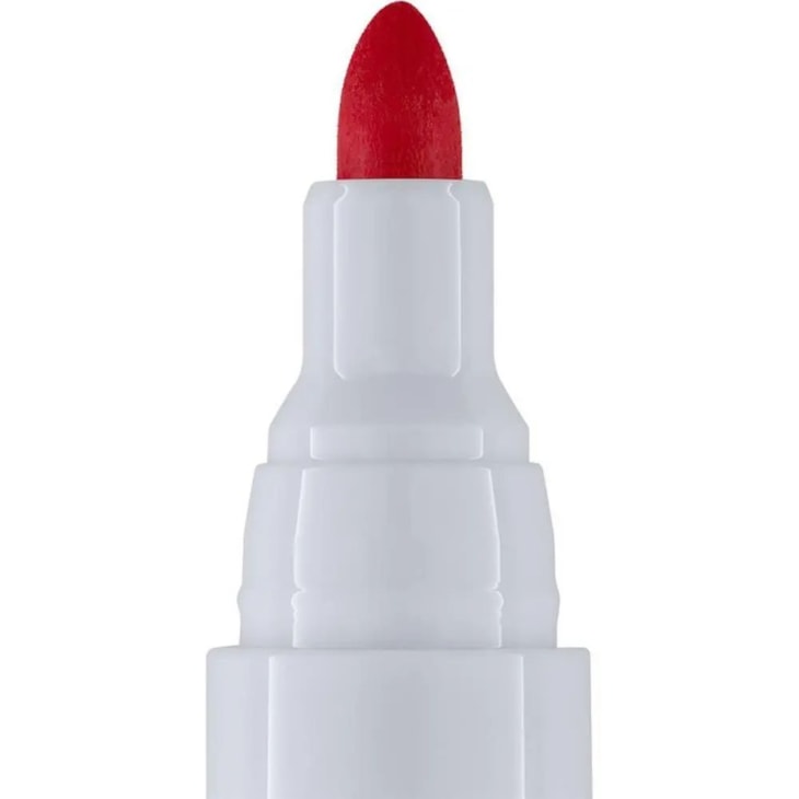 Caneta para Quadro Branco Vermelho ponta redonda BRW 12un