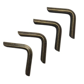 Cantoneira para Encadernação 14mm x14mm Ouro Velho 04un