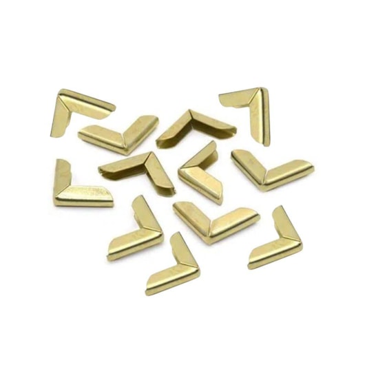 Cantoneira para Encadernação 15mmx15mm Dourado 12un