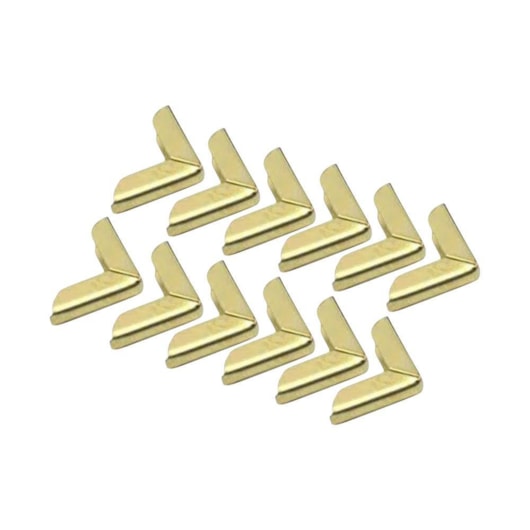 Cantoneira para Encadernação 15mmx15mm Dourado 12un