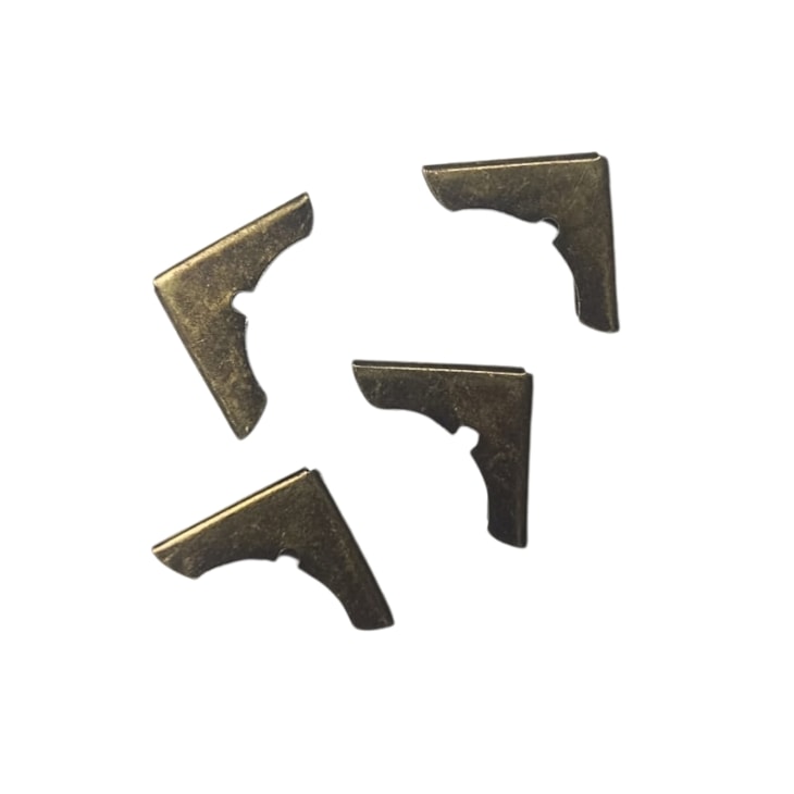 Cantoneira para Encadernação 18mm x18mm Ouro Velho 04un