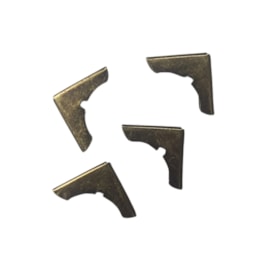 Cantoneira para Encadernação 18mm x18mm Ouro Velho 04un