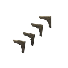 Cantoneira para Encadernação 18mm x18mm Ouro Velho 04un