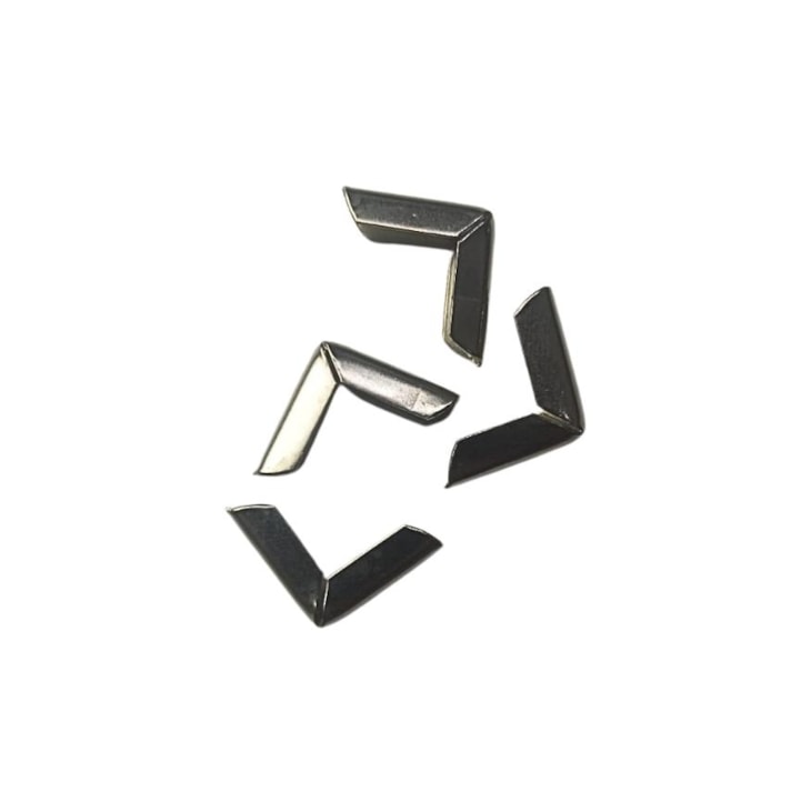 Cantoneira para Encadernação 20x20mm Cor Prata Marpax 04un