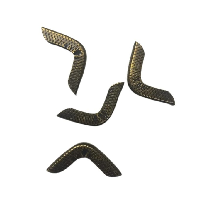 Cantoneira para Encadernação 22mm x22mm Ouro Velho 04un