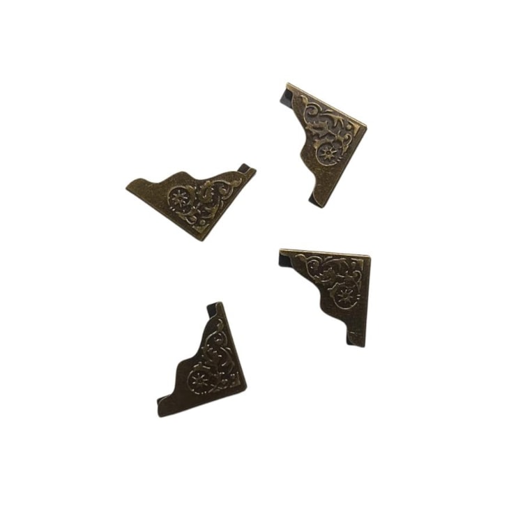 Cantoneira para Encadernação 24mm G Ouro Velho Marpax 04un