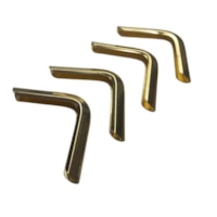 Cantoneira Para Encadernação 40mmx40mm L Dourado 04un