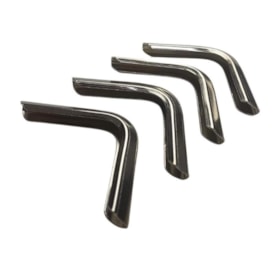 Cantoneira Para Encadernação 40mmx40mm L Prata 04un