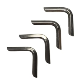 Cantoneira para Encadernação 60x60mm Cor Prata Marpax 04un