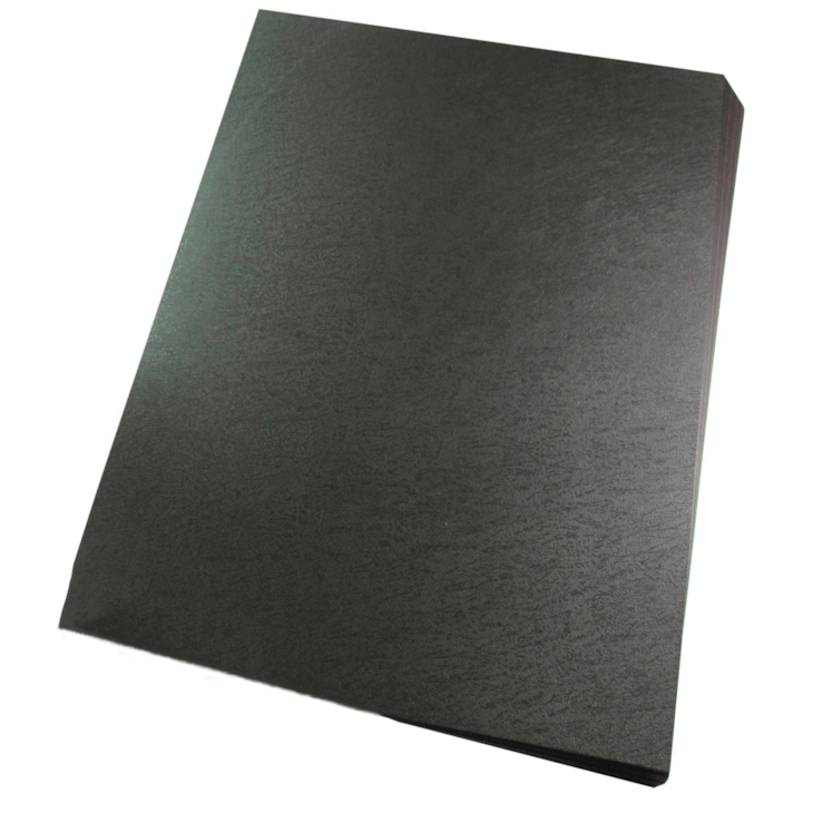 Capa para Encadernação 0,40 A4 Preto PP Couro Fundo 100un