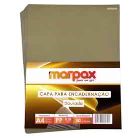 Capa para Encadernação A4 210x297mm Dourado PP 0,30 50un