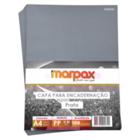Capa para Encadernação A4 210x297mm Prata Line PP 0,30 100un