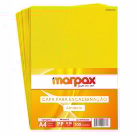 Capa para Encadernação A4 Amarelo Line Frente PP 0,30 100un