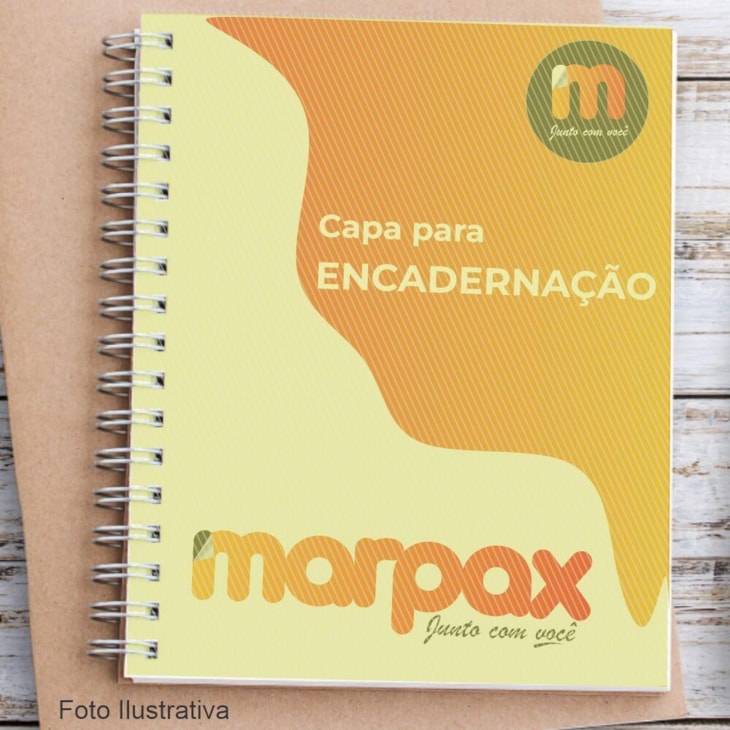 Capa para Encadernação A4 Amarelo Line Frente PP 0,30 100un