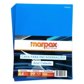 Capa para Encadernação A4 Azul Celeste Line PP 0,30 100un