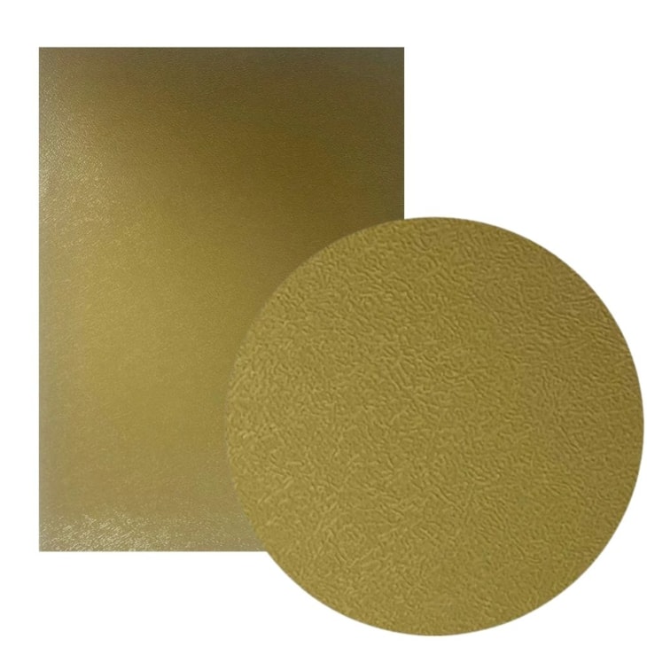 Capa para Encadernação A4 Dourado Couro Fundo PP 0,30 50un