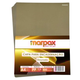 Capa para Encadernação A4 Dourado Line PP 0,30 com 100un