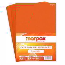 Capa para Encadernação A4 Laranja Line Frente PP 0,30 100un