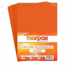 Capa para Encadernação A4 Laranja Line Frente PP 0,30 50un