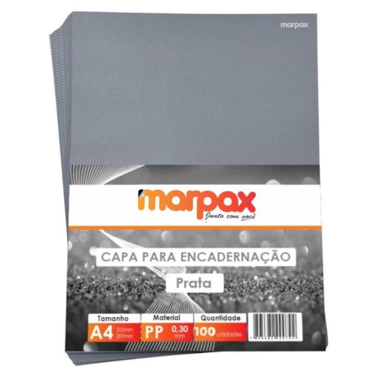 Capa para Encadernação A4 Prata Line PP 0,30 100un