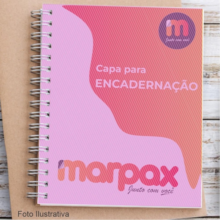 Capa para Encadernação A4 Rosa Line Frente PP 0,30 100un