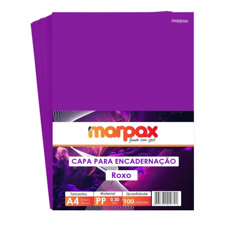 Capa para Encadernação A4 Roxo Line Frente PP 0,30 100un