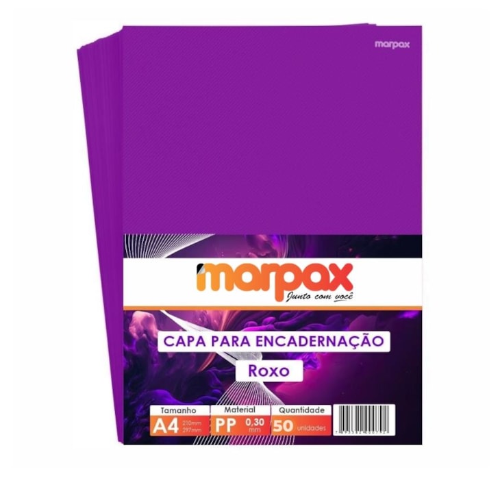 Capa para Encadernação A4 Roxo Line Frente PP 0,30 50un