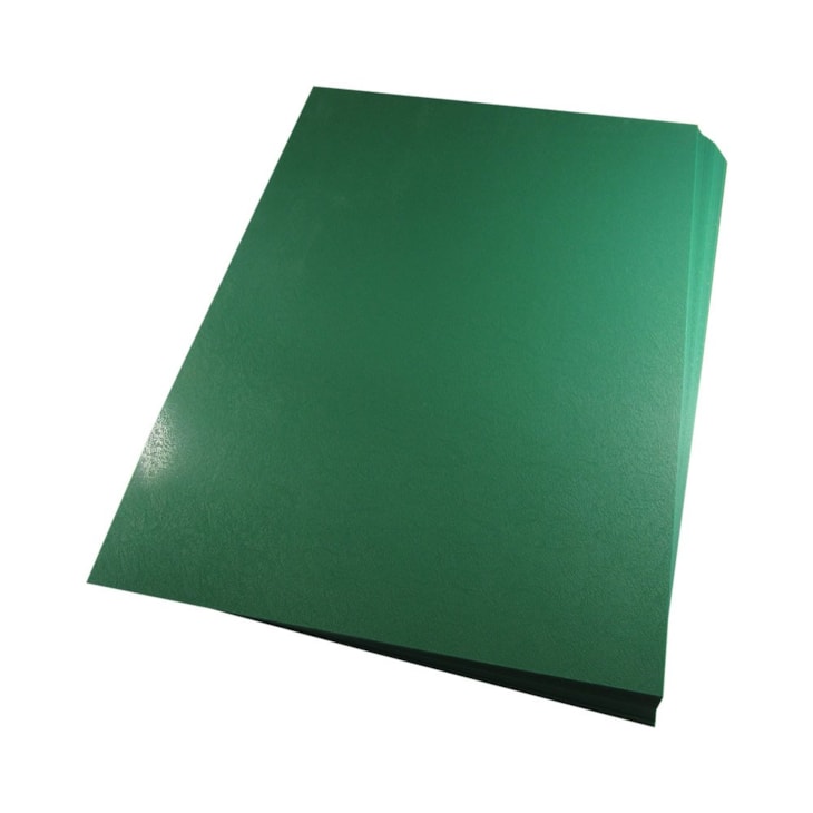 Capa para Encadernação A4 Verde Bandeira Couro PP 0,30 100un
