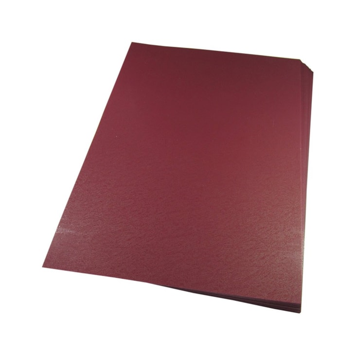 Capa para Encadernação A4 Vinho Couro Fundo PP 0,30 100un