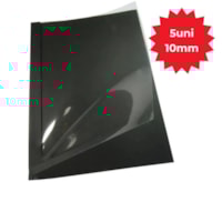 Capa Térmica Crystal Paper Preta A4 10mm 91 à 120fls 05un