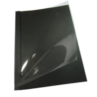 Capa Térmica Crystal Paper Preta A4 10mm 91 à 120fls 05un
