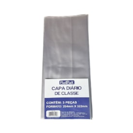 Capa transparente para Diário de Classe Plastpark com 03Un