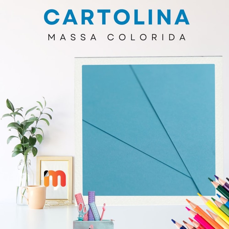 Cartolina 150g 305x305mm Cor Azul Marpax Pacote com10fls