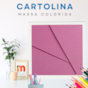 Cartolina 240g 305x305mm Cor Rosa Marpax Pacote com10fls