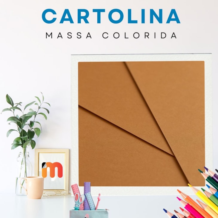 Cartolina 240g 480x660mm Cor Ocre Marpax Pacote com 10fls