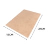 Chapa MDF Cru 15x21cm 200 uni 3mm Quadros Artesanato Marpax