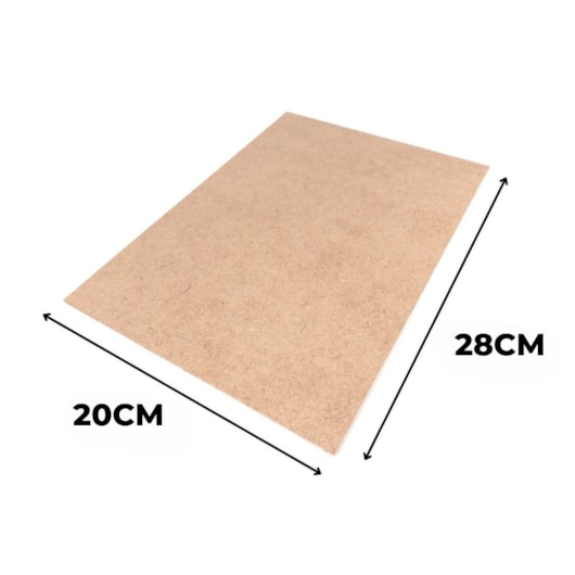 Chapa MDF Cru 20x28cm 10 uni 3mm Quadros Artesanato Marpax