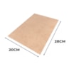 Chapa MDF Cru 20x28cm 10 uni 3mm Quadros Artesanato Marpax